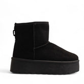 Europeon Union Women Black Chamois Half Boot #3507